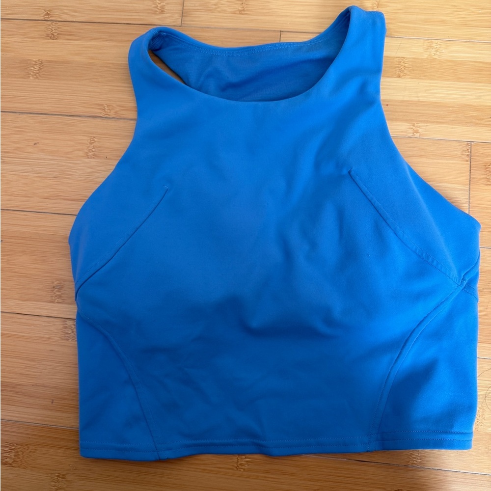 Lululemon Invigorate Training long Line Sports Bra Tank in Poolside